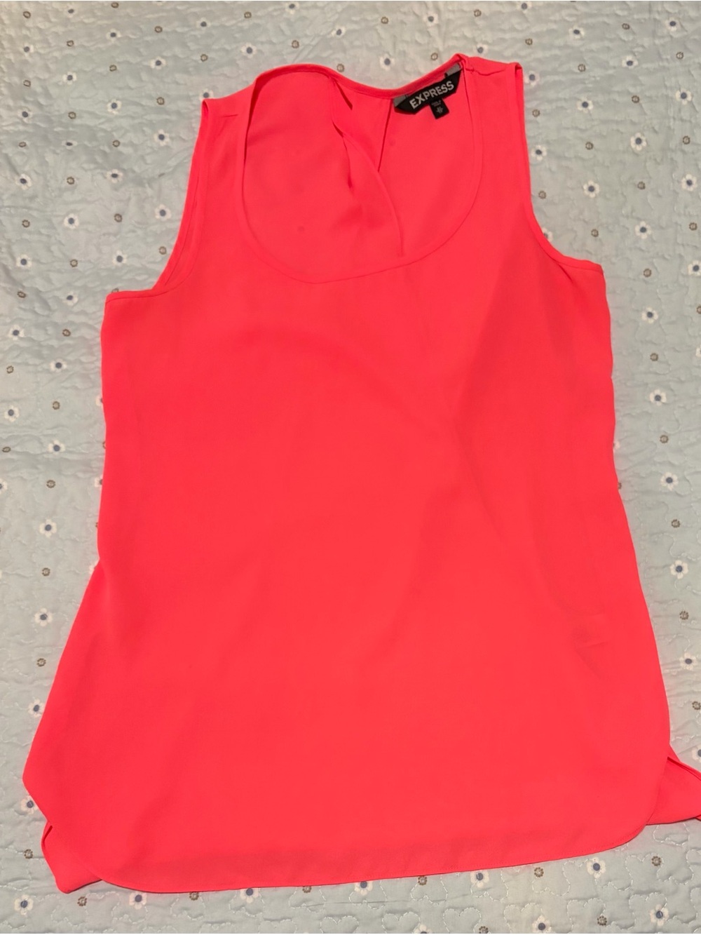 Express Flowy Electric Pink Draped Cross-over Open-Backed Tank Top XS